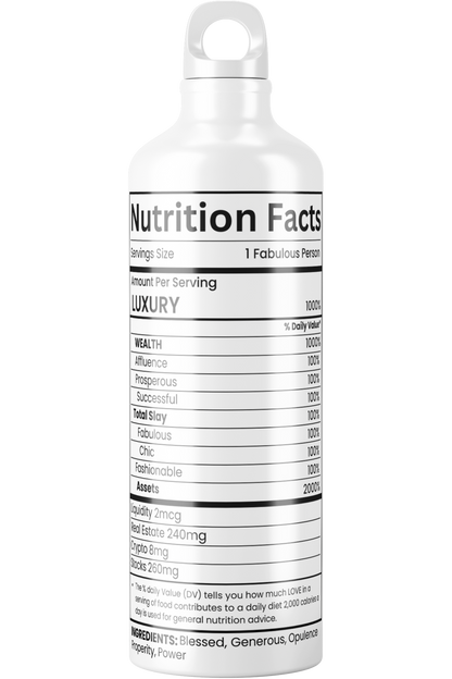 Luxury Nutrition Facts PNG